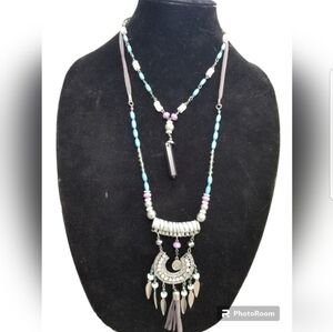 VINTAGE LAYERED BOHO GYPSY STYLE NECKLACE